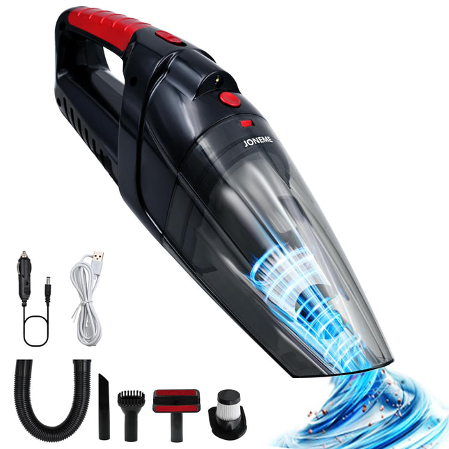 Handheld Vacuum Cordless Rechargeable With 2 Using Cables,9000Pa Small Vacuum Cordless Cleaner For Car,Portable Wireless Car Vacuum Cleaner,Hand Vacuum With 2 Washable Filters