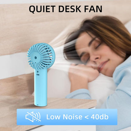 Handheld Fan,Portable Fan Rechargeable,1200Mah Rechargeable Usb Fan, 3 Speed Personal Small Desk Fan, Strong Airflow, Super Quiet