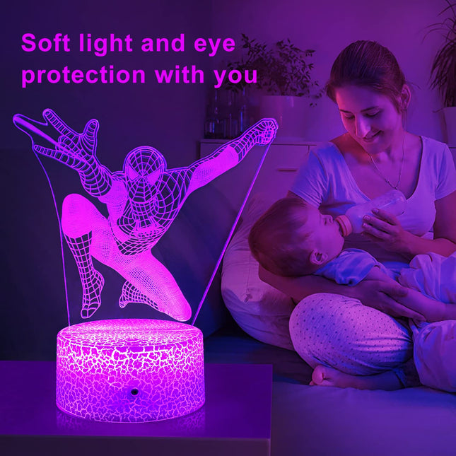 Night Light for Kids Cool s 3D Illusion Lamp with 16 Colors Changes with Remote Control Kids Bedside Lamp Toys for 3 4 5 6 7 8 Year Old Boys Christmas Birthday s