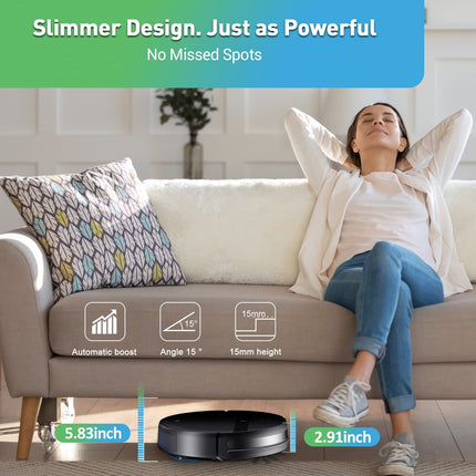 Robot Vacuum Mop Combo, Wifiappalexa, Mopping Robot Vacuums With Tangle, Scheduled Cleaning, Automatic Recharge Vacuum Robot Cleaner And Mop For Pet Hair, Low Carpet