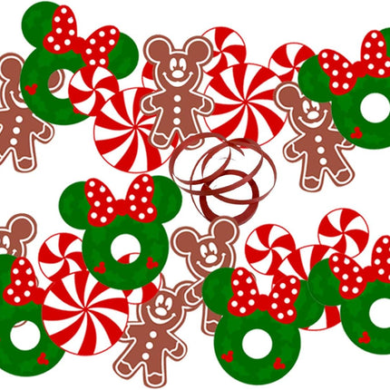 Christmas Tree Decorations Candy Garland for Merry Christmas Candy Cutouts Banner Decorations for Kids Birthday Party Baby Shower Decorations