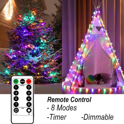 Mocalido 20ft Globe String Lights Battery Operated Outdoor, 40 LEDs Christmas Hanging Lights with Remote, Warm White & Multicolor Waterproof Fairy Lights for Camping Tent Indoor Bedroom Classroom