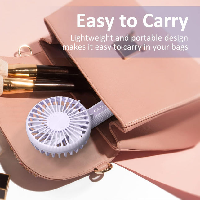 Handheld Fan,Usb Rechargeable Mini Fan With 2000Mah Battery Operated Small Fan With 3 Adjustable Speeds,180°Rotation Foldable Fan
