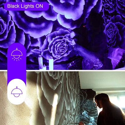 ZUCKEO 15W Halloween Blacklight Spotlight Outdoor LED Black Lights Waterproof Landscape Lighting with US Plug for Glow Dancing Party Body Painting Neon Poster Christmas Decorations(2Pack)