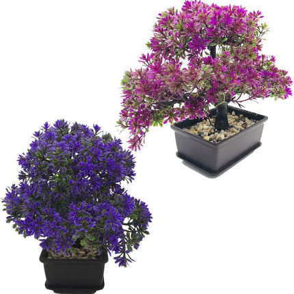 Artificial Bonsai Tree-Fake Plant in Pot Artificial Plants,Faux Bonsai Japanese Pine Bonsai Artificial Plants for Home Decor Indoor,Office/Windowsill/Yard,Desktop Display, Zen Garden Décor