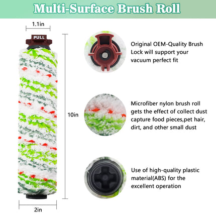 Crosswave Brush Roll And 1866 Filters For Bissel Crosswave 2306A Crosswave 1785 Series Vacuum 3 Pack 2460 Multisurface Brush Rolls & 3 Pack 1866 Vacuum Filters