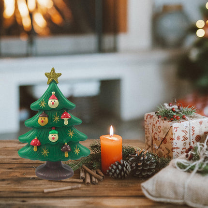4.5 Inch Resin Tabletop Christmas Tree - Perfect for Office, Home or Adorable Miniature Christmas Tree Decorations Great Idea