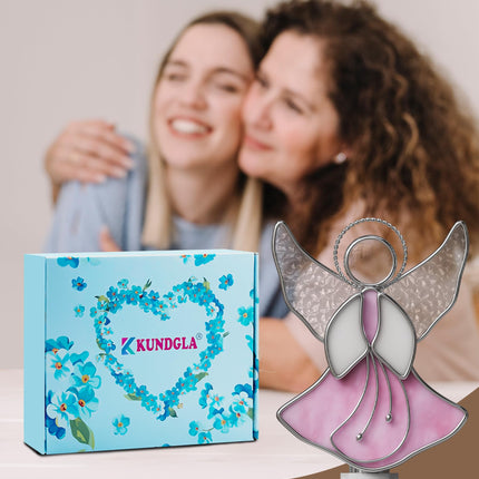 Night Light Flying Pink Angel Stained Glass Night Lights Plug into Wall, Angel Bright Plug in Night Light, for Birthday Christmas Valentine Holidays s for Mom Mother`s Day Christmas