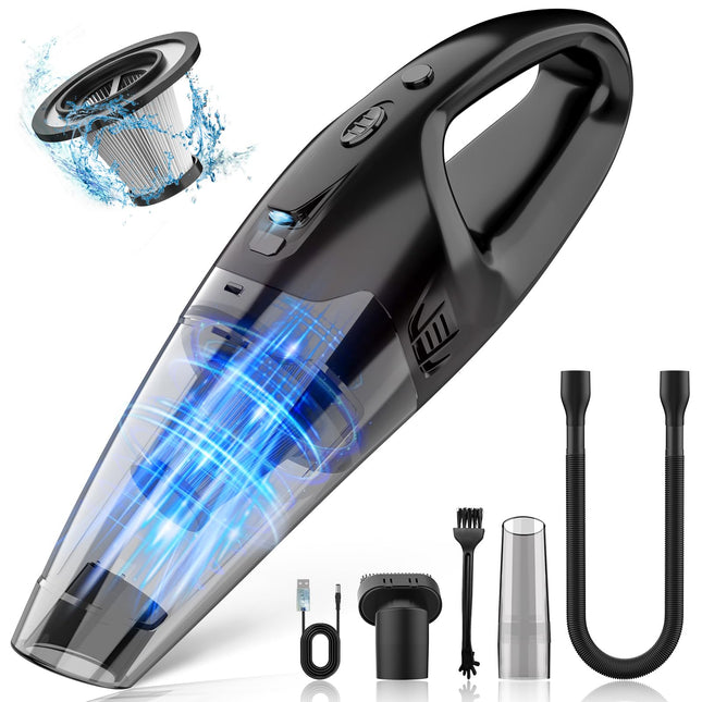 Handheld Vacuum Cordless Rechargeable With Led, Dust Busters Cordless Rechargeable, 1.65Lbs Car Vacuum, Usb Charge, Hand Vacuum Lightweight For Car, Home, Pet Hair