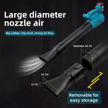Electric Cordless Leaf Blower,460CFM 6-Gear Wind Speed Regulation, Lightweight Leaf Blower Cordless With Battery And Charger For Lawn Care, Patio, Blowing Leaves And Snow Electric Handheld Leaf Blower