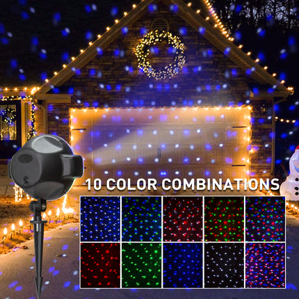 Vanthylit Christmas Projector Lights Outdoor Multi Function Rotating Falling Snow Projection for Xmas Moving Points Landscape Lights for Home Indoor Yard Garden Party with Not Include Battery