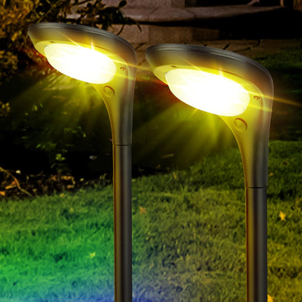Solar Pathway Lights Outdoor, Upgraded Brighter Solar Garden Lights Waterproof, 3500K 6500K Landscape Lighting Modes Solar Lights