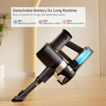 Cordless Vacuum Cleaner 28Kpa, Stick Vacuum Cleaner Cordless With 7 Power Modes, 50 Mins Runtime Vacuum Cleaners For Home Hardwood Floor And Carpet, Pet Hair