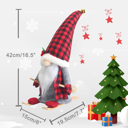 Christmas Tree Topper,Gnome Christmas Decoration,Buffalo Plaid Tree Topper,Festive Gnome Christmas Decorations - Unique Gnome Tree Topper…