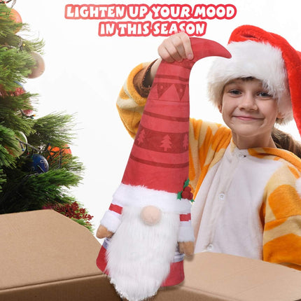 Christmas Tree Topper Gnome,26.7 Inch Large Swedish Tomte Gnome Xmas Tree Topper,Santa Gnome Plush Winter Decoration Xmas Party Ornament Supplies