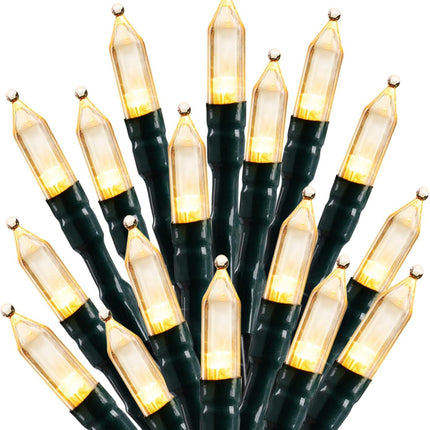 Brightown LED Christmas Mini Lights, 39Feet 100 LED Clear Bulbs String Lights with 8 Light Modes, Connectable Fairy Lights Plug in for Outdoor Xmas Trees Garland Wreath Holiday Decorations, Warm White