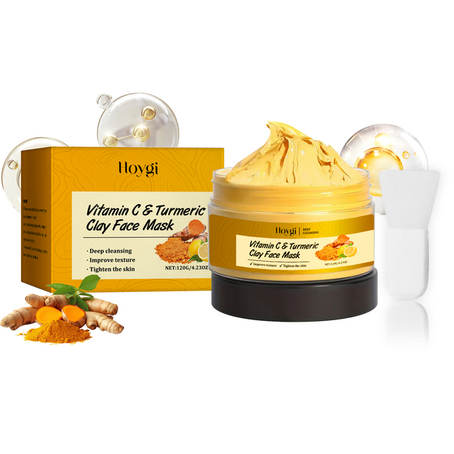Hoygi Turmeric Cleansing Mud Film, Hydrating, Firming, Cleansing And Purifying Pores Facial Skin Smear Mud Film