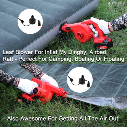 Cordless Mini Blower, 2-in-1 Small Blower with 2 Lithium Battery,Portable Blower for Inflating,Blowing Leaf,Clearing Dust & Small Trash,Car by SHINTYOOL