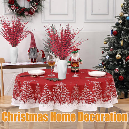 Wootkey10 Pcs 29.5" Long Jasmine Christmas Flowers Artificial Red Flowers Fake Christmas Picks for DIY Wreath Wedding Home Office Table Centerpieces Restaurant Vase Decorations