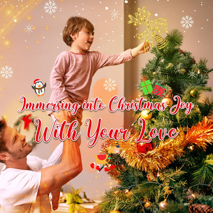 Lighted Reindeer Christmas Tree Topper, 10" 40 LED 2D Deer Christmas Tree Topper with Warm Lights, 8 Lighting Mode with Timer for Christmas, Holiday, Winter Home Decor, USB Plug in/Wire 9.84Ft