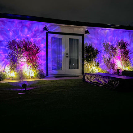 BlissLights Oblivia - IP65 Outdoor Nebula Cloud Projector, LED Landscape Lighting, Garden Path Light for Year-Round Exterior Decor, Christmas, or Events (RGB)