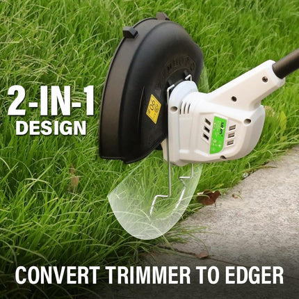 SOYUS Cordless String Trimmer 10 Inch Weed Wacker Cordless 20v Electric Weed Wacker, 2 Pcs 2.0Ah Battery Weed Trimmer Edger, Lightweight Grass Trimmer with 8pcs Replace Spool Trimmer Lines