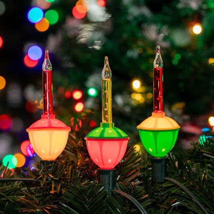 Novelty Lights Traditional Christmas Bubble Light Replacement Pack - Indoor Light Replacement Set for Christmas, Holidays, and More - C7/E12 Candelabra Base 5 Watt Light (Red and Yellow, 3 Pack)