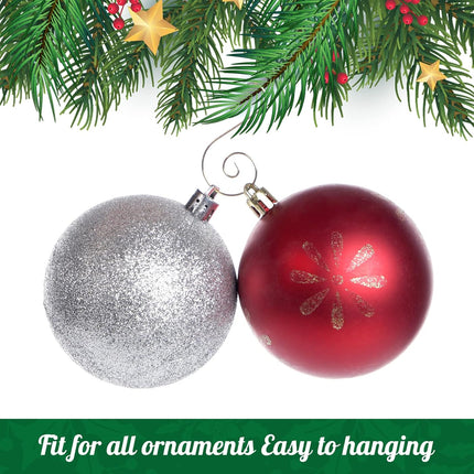 ilauke Christmas Ornament Hanger Hooks 240pcs Silver & Gold Swirl Decorative Ornament Hooks Hang Holiday Decorations Hanger from Trees, Garlands and Wreaths