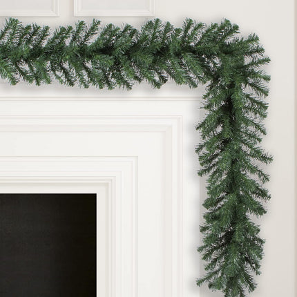 Vickerman 9' Douglas Fir Artificial Christmas Garland - Unlit - Faux Fir Christmas Garland - Indoor or Outdoor Garland - Reliable and Durable - Faux Realistic Garland