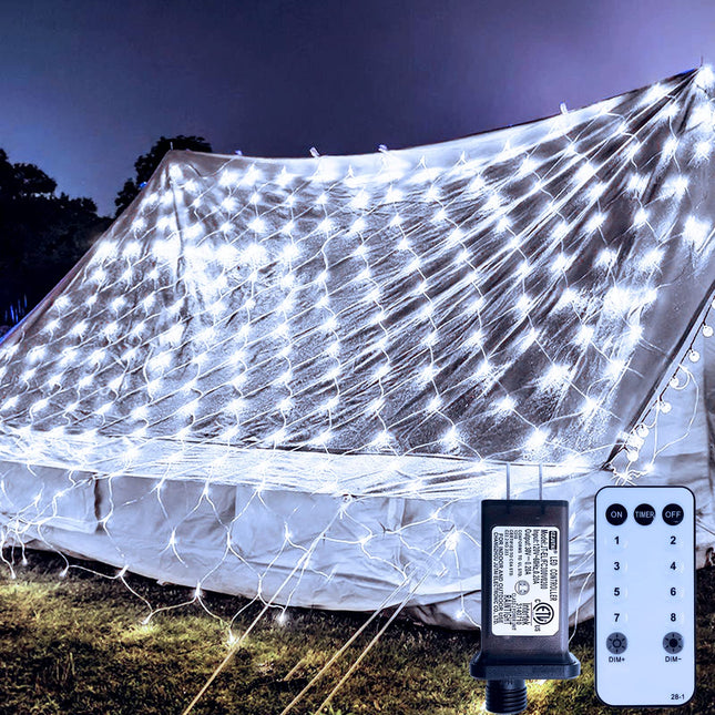 ZAIYW 660 LED Net Lights 20Ft x 13Ft Large Christmas Net Lights Plug in, Waterproof Outdoor Mesh Lights with Remote Control Timer for Bushes Garden Tree Holiday Decor (Cool White)