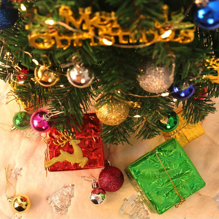 Mini Christmas Tree, 2ft Artificial Small Table Top Christmas Tree, Tabletop Christmas Tree with Star, Ball Ornaments for DIY Xmas Tree