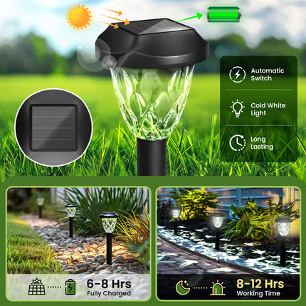 Solar Outdoor Lights, Bright Solar Christmas Lights Outdoor with Great Pattern, Waterproof Auto On/Off Solar Lights for Outside Garden Walkway Driveway Yard Pathway(16 Pack)