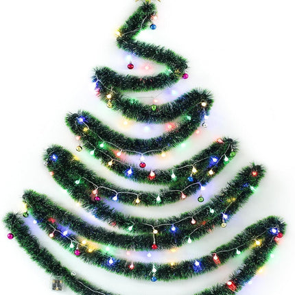BRILLIHOOD DIY Wall Mounted Christmas Trees with LED RGB Light, Kids Toys Wall Hanging Christmas Tree, Space-Saving Christmas Decor Ideas for Small Space Home Holiday Decoration