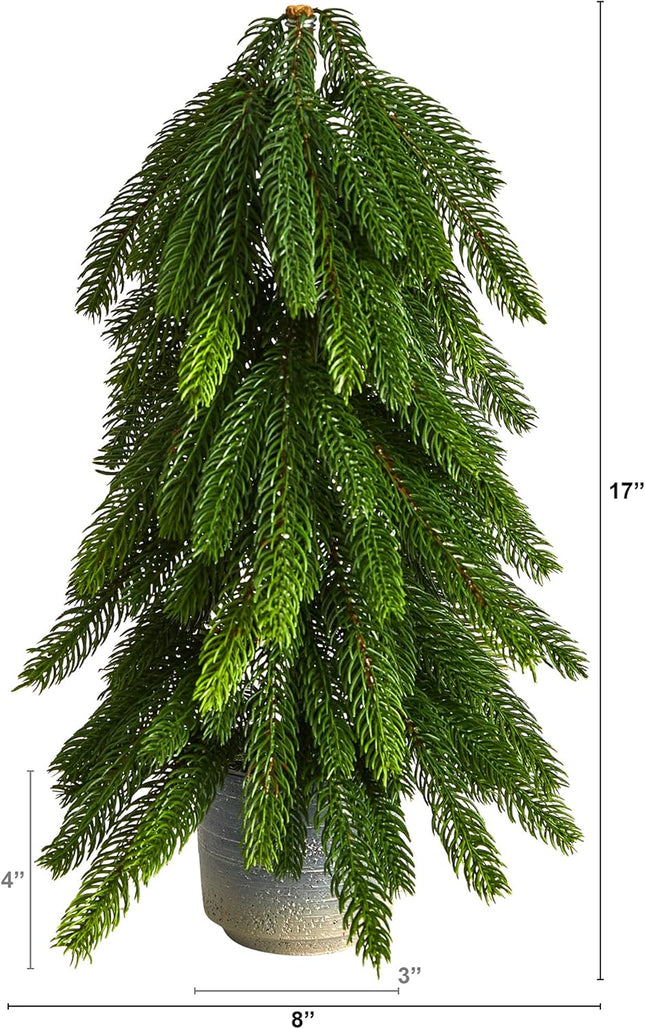 Nearly Natural 17in. Christmas Pine Artificial Tree in Decorative Planter