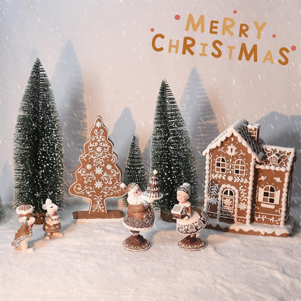 Christmas Tree Decorations Indoor Gingerbread Decor Table Top Christmas Decorations Resin 6 2.25 10 Inch Gingerbread Tree Christmas Kitchen Tabletop Xmas Tree Decor
