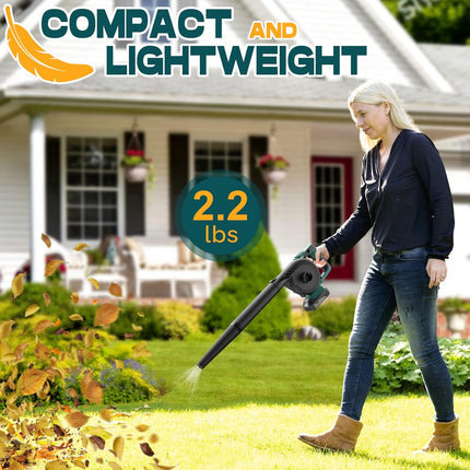 NEU MASTER 20V Leaf Blower Cordless, Mini Electric Leaf Blower Battery Powered, 7 Speed Handheld Leaf Blower and Vacuum with 2.0 Battery & Charger for Lawn Care, Patio, Yard, Jobsite