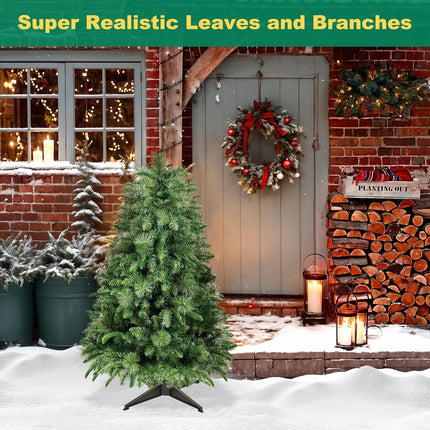 4FT Premium Artificial Christmas Tree, Green Holiday Christmas Pine Tree with Pinecone, Xmas Tree,Party Decoration, Easy to Assemble with Christmas Tree Stand