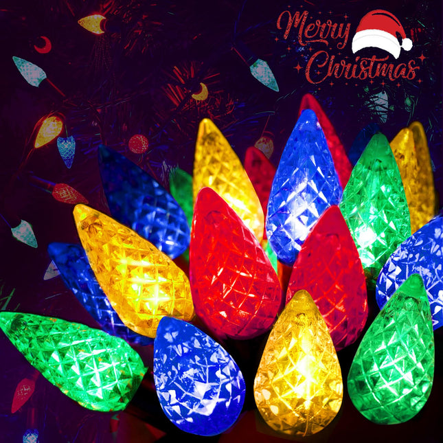 240 LED 78FT C6 Christmas String Lights, Super Long and Bright Fairy Twinkle Lights Plug in with 8 Modes & Timer, Waterproof Multicolored Lights for Indoor Outdoor Xmas Tree Wedding Party Decoration