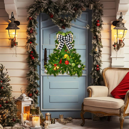 3 Pcs Triangle Wreath Board Form Christmas Wood Wreath Boards Triangular Wreath Frame Mesh Flower Boards for Wreaths with 100 Wire Ties and Three Bows for Making Deco Mesh Christmas Tree Wreath