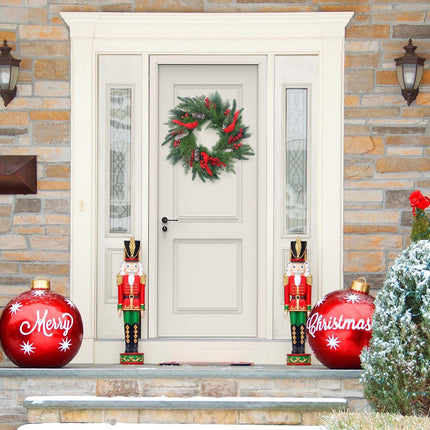 Christmas Wreath, 24" Cardinals Christmas Wreaths for Front Door, Christmas Door Decorations Cardinals s, Year Christams s