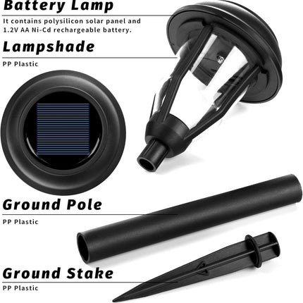 Solpex 8 Pack Solar Pathway Lights, Solar Path Lights Waterproof, Solar Garden Lights Outdoor For Garden, Yard, Pathway, Landscap