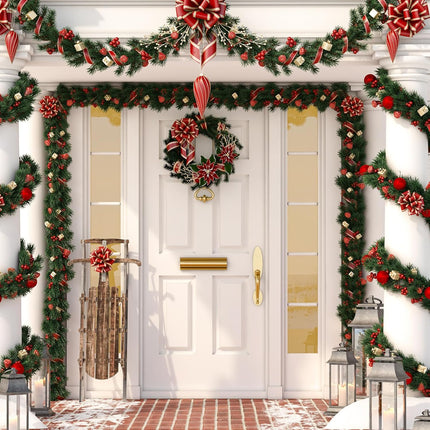 Christmas Garland, 54 Ft Garland for Christmas Decorations, 3 Strands Artificial Pine Garland Soft Greenery Garland for Holiday Wedding Party,Outdoor/Indoor Use