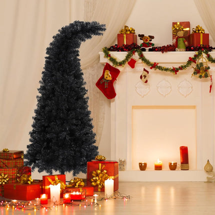 BDL 6.5ft Artificial Black Christmas Tree Outdoor Bendable Black Christmas Tree Halloween Tree for Home, Office, Outdoor, Indoor Decor