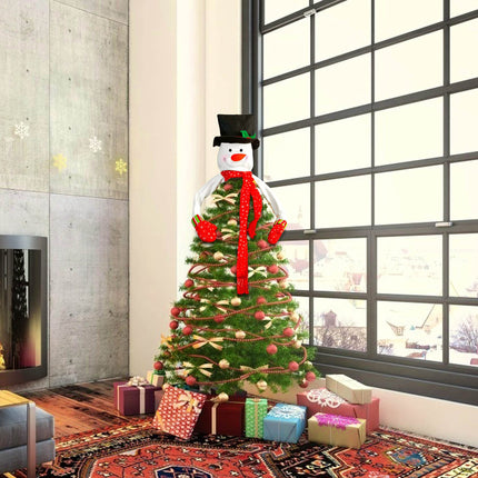 Bimkole Christmas Tree Topper Snowman Hugger Xmas Holiday Home Decoration with Large Hat Winter Wonderland Party Decoration Ornament Supplies
