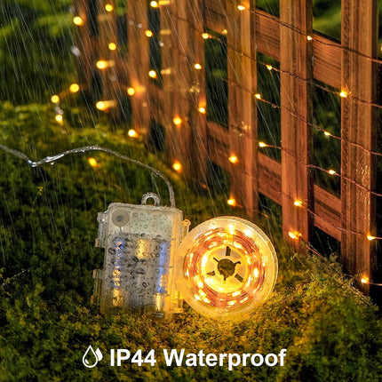 JMEXSUSS 2 Pack Fairy Lights Battery Operated with Remote, Total 400 LED 132ft Battery Powered Christmas String Lights, Twinkle Fairy Lights for Christmas Tree Bedroom Indoor Outdoor Decor, Warm White