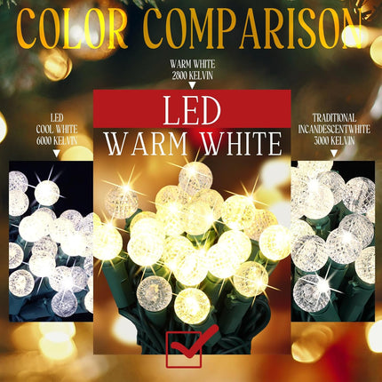 20 ft Christmas Slow Twinkling String Light 60 LED Firefly Flash Twinkle Lights Waterproof Warm White Light for Xmas Tree Indoor Bedroom Outdoor Christmas Garland Window Decorations