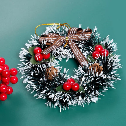 Lystaii 200pcs Artificial Holly Berries Mini 10 mm Christmas Fake Berries with Wire Stems Artificial Berry Fake Berry Stems Picks for Christmas Tree Decorations Wreath Craft Wedding Party Decor (Red)