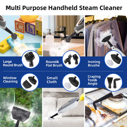 Steam Mop 10In1 Multipurpose Handheld Steam Cleaner Detachable Floor Steamer For Hardwoodtilelaminate Floors Carpet With 11 Accessories For Whole Home Use.