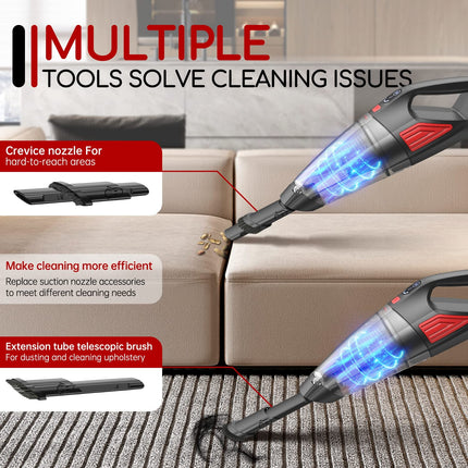 Handheld Vacuum Cordless Car Vacuum Portable With Large Dust Box, Cordless Rechargea Dust Busters Hand Vacuum Lightweight, Portable Vacuum For Home,Car,Pet Hair