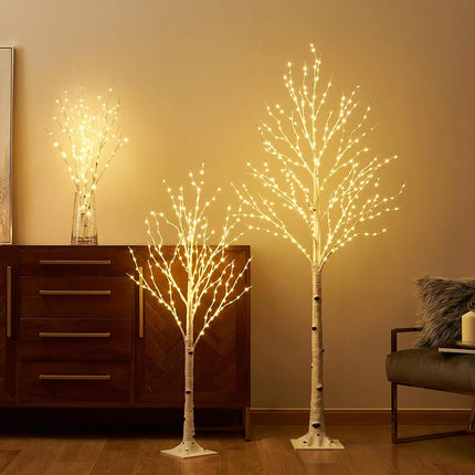 LITBLOOM Lighted Birch Twig Tree with Fairy Lights 4FT 200 LED Lights for Indoor Outdoor Home Thanksgiving Christmas Holiday Decoration